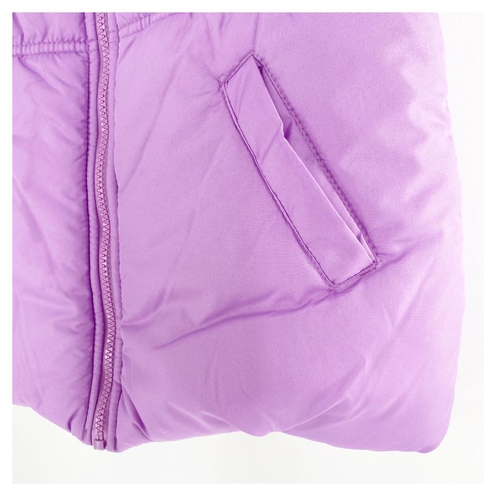 OshKosh B‘Gosh Girls Lavender Sleeveless Fleece Lined Puffer Vest Size 5 - Picture 4 of 6